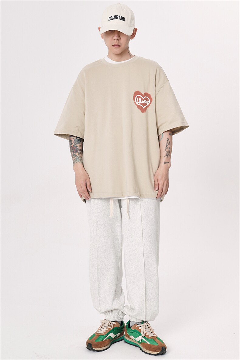 抖音直播得物2025秋冬新品纯色运动裤卫裤K015P45,男装休闲裤,电商042