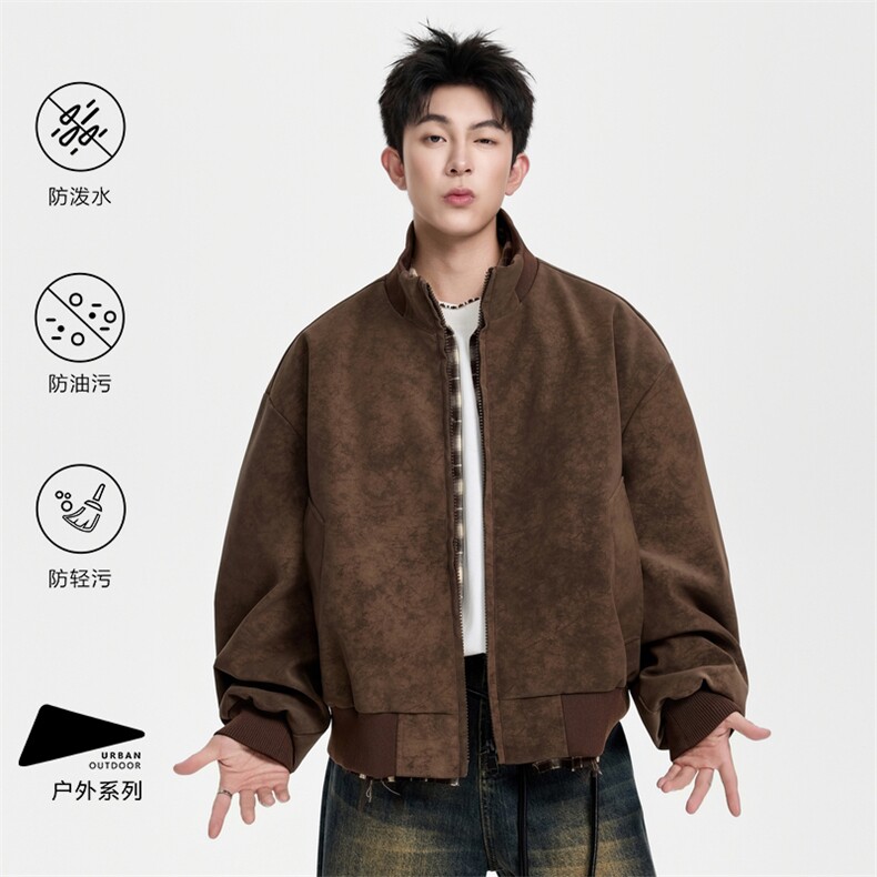 翻领外套男款2025新款秋季潮流时尚夹克青少年外套JS5601-P85,男装夹克,星座610（原A335）
