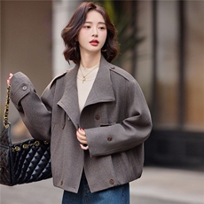 夹棉加厚复古大衣女宽松显瘦百搭年轻2025秋冬款时尚保暖外套，女装棉衣/棉服，靓衣阁