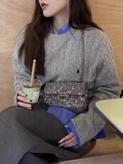2024年秋冬季羊毛小马圆领羊毛衫，女装羊毛衫，珍珑羊绒