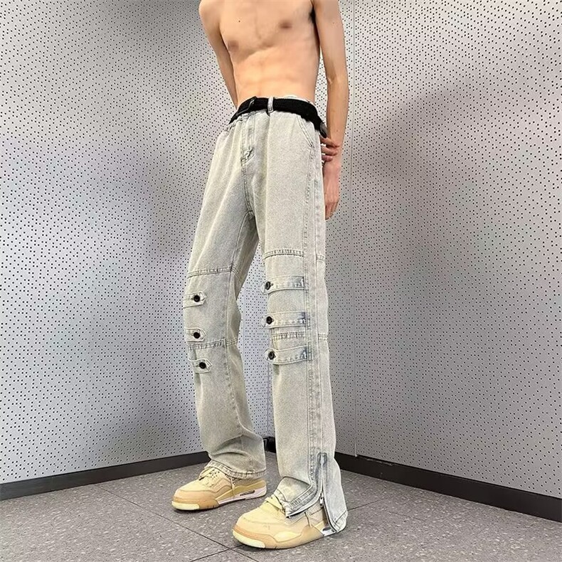美式高街牛仔裤男韩版潮流痞帅2025秋冬季新款ins长裤RK1010-P47,男装牛仔裤,星座412