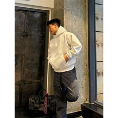 抖音得物二开26春装美式高街短款廓形连帽卫衣男女外套LM01，女装短外套，电商A486