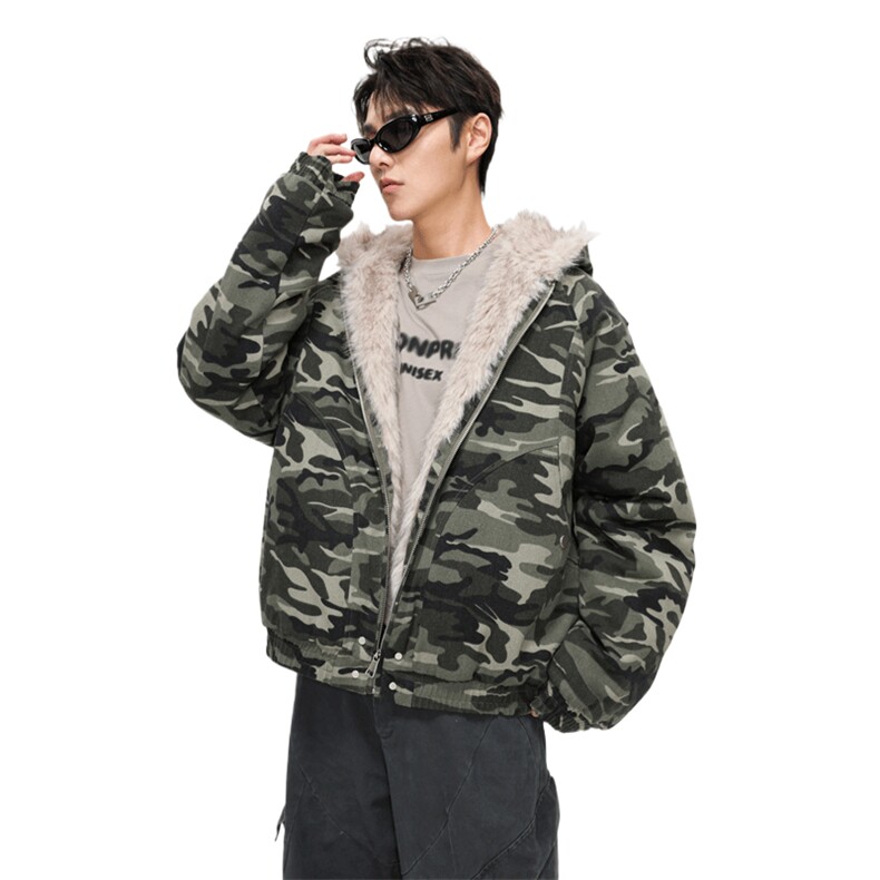 美式座山雕毛领羽绒棉服男款冬季情侣棉衣加厚连帽外套MY2519-P98,男装棉衣,星座610（原A335）
