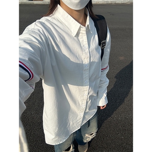 新款现货 织带长袖新休闲衬衫100棉成衣水洗上衣 CS322-P40图片