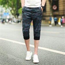 休闲裤裤夏季运动宽松免烫处理口袋青年七分裤青春流行微弹，男装休闲裤，星座802