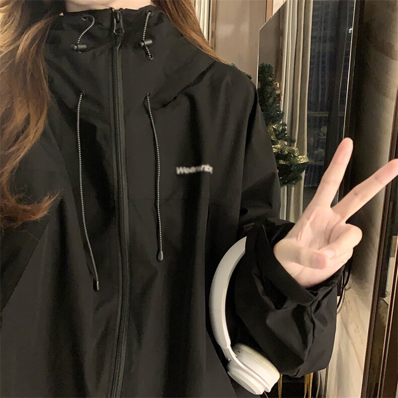 A092-P85美式户外登山服冲锋衣夹克潮牌秋季情侣运动学院风外套,男装夹克,星座911