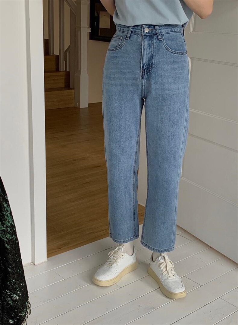 春季新品·韩版直筒牛仔裤，女装牛仔裤，Hello Tina