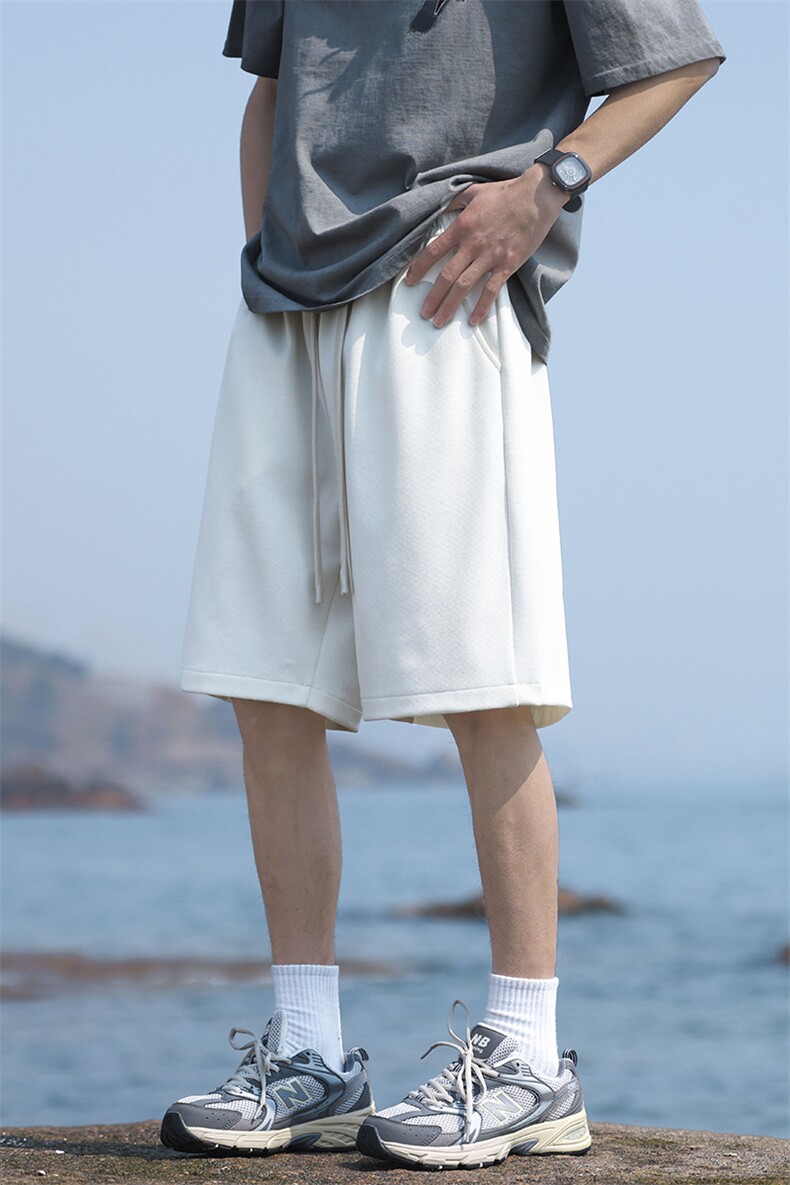 夏季短裤男美式复古重磅纯色宽松运动五分裤DSA157B-DK9125-特P25,男装牛仔裤,电商A157B