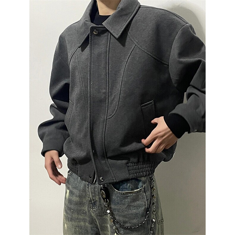 复古美拉德毛呢外套翻领机车夹克JK738特P75,男装夹克,星座908-1