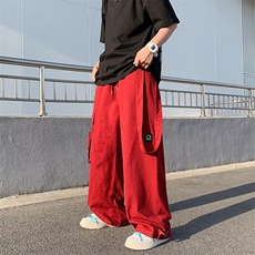 工装休闲裤纯棉季新款设计感小众裤子宽松直筒阔腿裤长裤K1066P40，男装休闲裤，星座1116-2