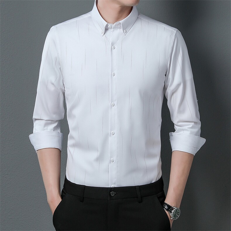 N7396钱塘2020-3男士新款休闲时尚长袖衬衣高品质P54,男装衬衫,钱塘207-3