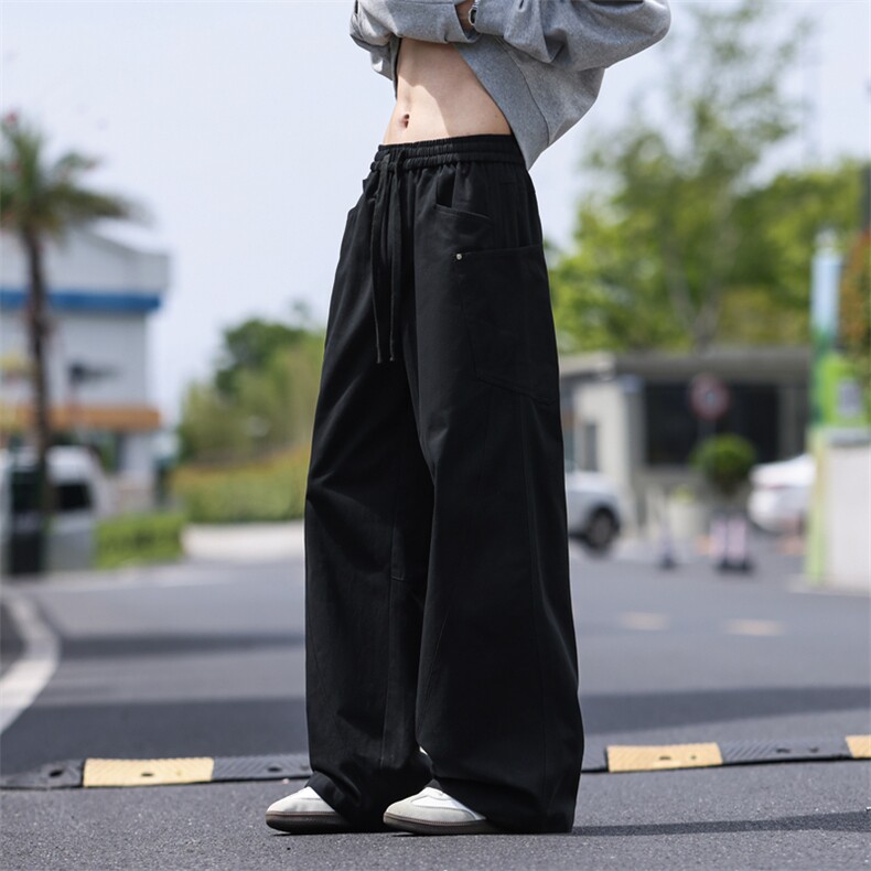外景高街弯刀裤休闲纯棉宽松复古水洗棉直筒裤A406KZ2535特P60,男装休闲裤,星座309（原A406）