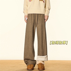 冬季扎染休闲裤美式加绒卫裤直筒阔腿裤子男5D2119-TP3268，男装休闲裤，电商A102