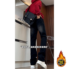 B221美式ins高街修身微喇牛仔裤LK22087-特P36控68加绒特P46控88，男装牛仔裤，电商B221