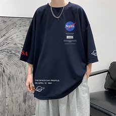 Q11243-P30NASA春夏季七分袖t恤男大码五分袖男短袖中袖大皂风，男装T恤，电商A040