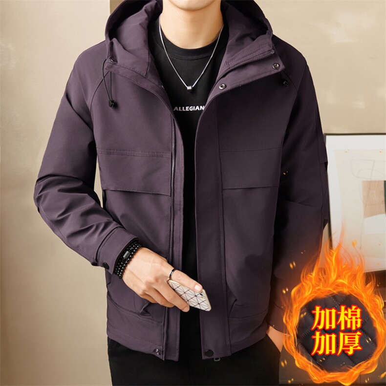 冬季现货主推工装连帽加棉加厚防寒夹克免疫外套上衣190P105,男装夹克,电商B226