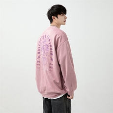 2023春新款麂皮绒美式街头宽松圆领套头卫衣23086-P55控85，男装卫衣，星座914-3