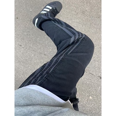 军绿色三条杠条纹裤子男秋冬加绒速干直筒工装裤美式运动休闲长裤，男装工装外套，四季星座505