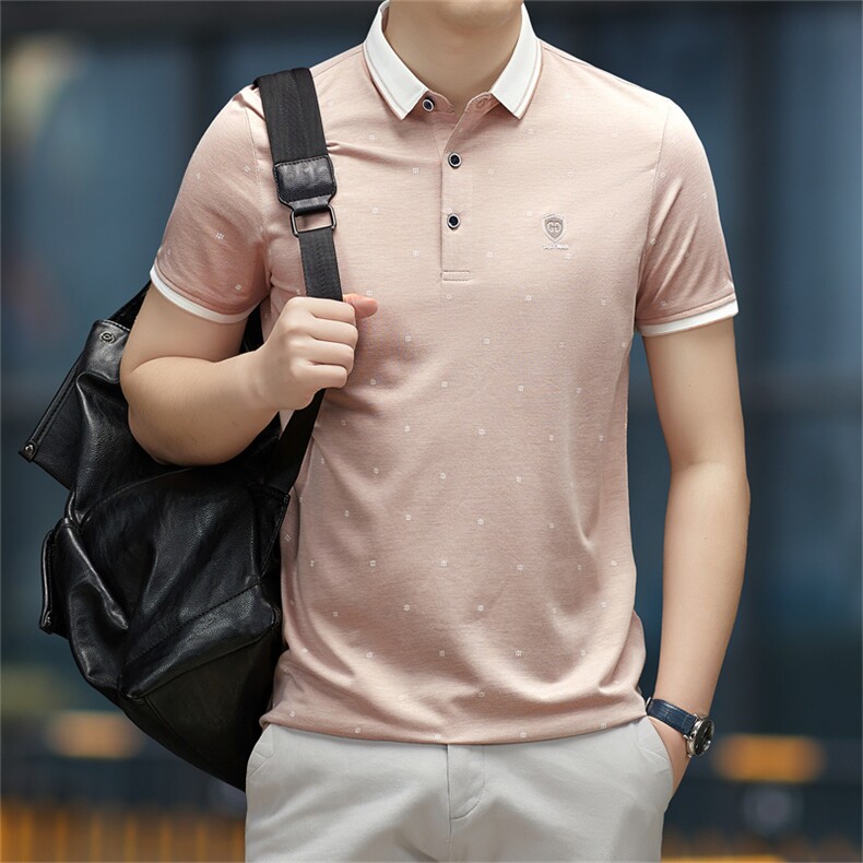 棉质短袖T恤男宽松翻领POLO衫夏季新款男士休闲体恤WK5821-P57,男装Polo衫,星座1105-3