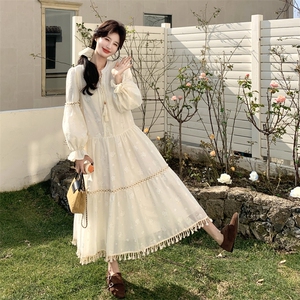 26春新款现-波西米亚风显瘦气质款流苏长裙2627-P190K308图片