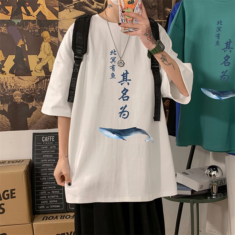 DX17261-P20纯棉短袖t恤男大码半袖打底衫宽松体恤衫海报风，男装T恤，电商A040