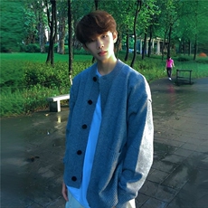 百搭时尚新款潮流简约文艺高质量北极绒开衫毛衣513AMY2696P60，男装针织衫/毛衣，星座513A