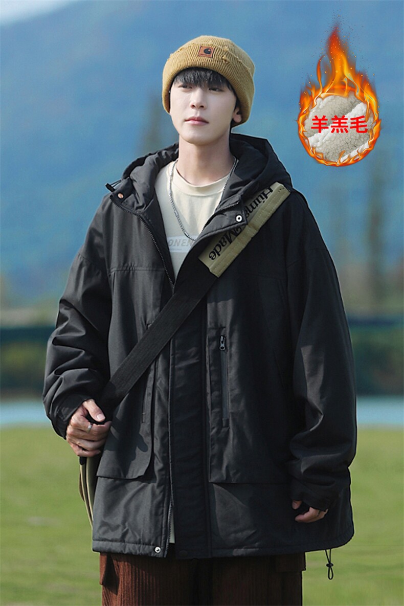 2025冬季新款cityboy大码大口袋羊羔毛棉衣M-5XHM22543-P110,男装棉衣,电商A022