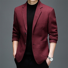 男士西装春秋新款西装外套男中年商务休闲单西上衣厚款西服爸爸装，男装西服，钱塘6003（原4033）