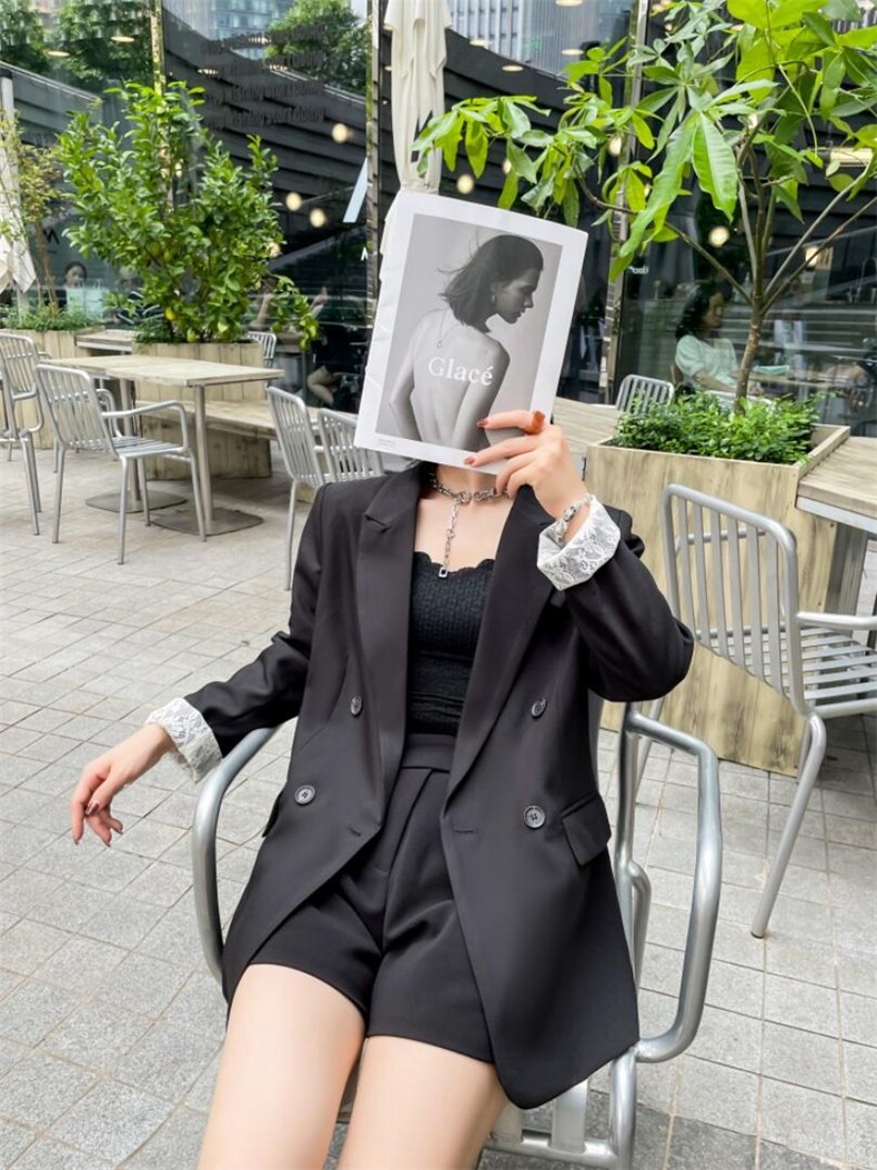 2021蕾丝袖小西装，女装西装，罗漫迪飛