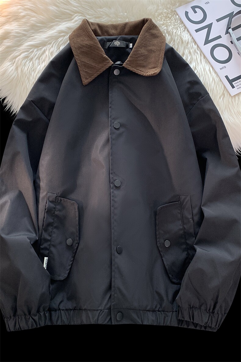 2025秋翻领拼接港风时尚休闲男夹克外套705-1-W8812-P63控88,男装夹克,星座705-1