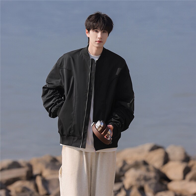 港风美式MA1解构设计飞行夹克男：聚酯纤维JK77988P85控138，男装夹克，星座226-1