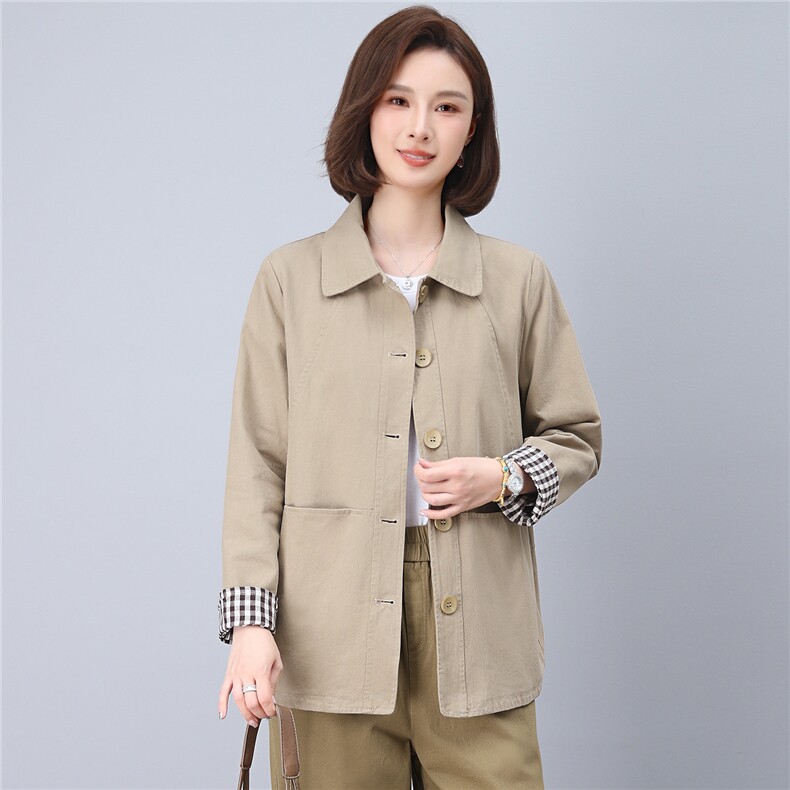2026春秋季时尚简约显瘦休闲百搭潮流短撞色外套,女装短外套,独衣靓