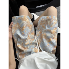 B221美式ins高街个性花色休闲短裤五分裤LK25568-特P25控48.88，男装牛仔裤，电商B221