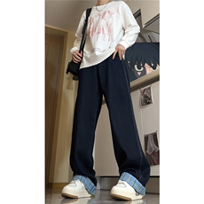加长版裤子男高个子拼接卷边格子188cm110牛仔裤KZ011P55，男装牛仔裤，电商B312