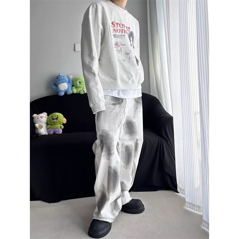 美式街头字母人物印花长袖卫衣男女秋季潮宽松上衣潮WY7063P44,男装卫衣,星座1013-5