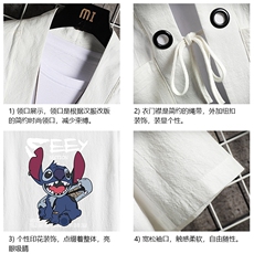 HF59038-P40风汉服男开衫外套七分袖道袍网格挂拍，男装民族服装，电商A040A