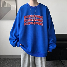 华夫格卫衣圆领卫衣男大码长袖t恤男外套HW76338-P30，男装卫衣，电商A040
