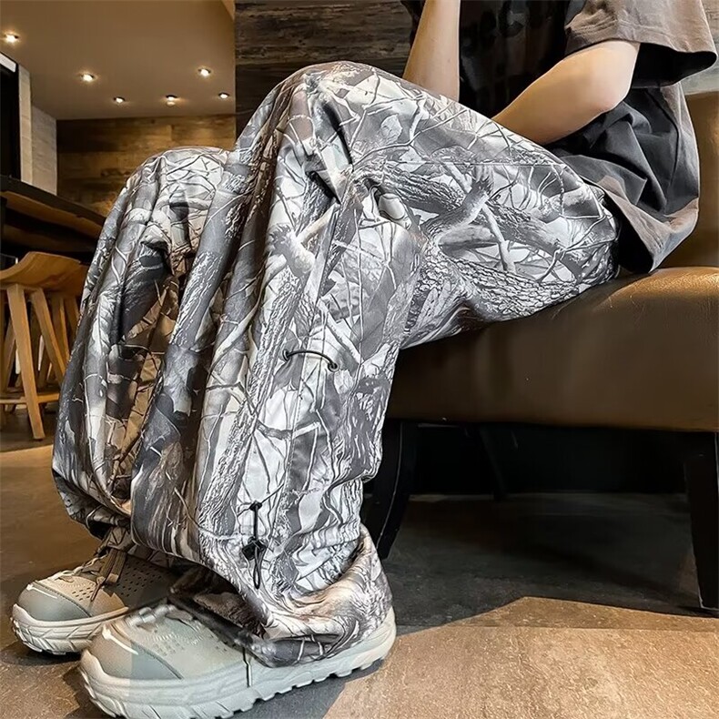 美式复古子裤子男款日系慵懒坠感潮牌直筒阔腿休闲长裤MK129P40,男装休闲裤,星座1013-5