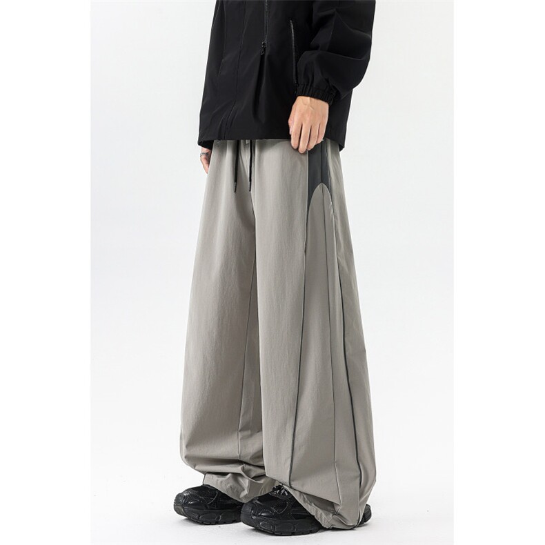8XL-M秋季美式潮牌裤子男士宽松撞色冲锋裤速干休闲长裤K9156P68,男装休闲裤,电商D206-1