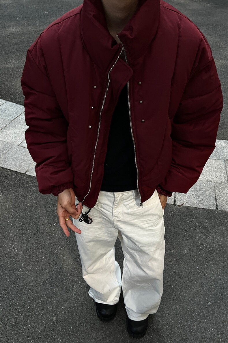 特P100无差价长袖百搭潮流棉衣外套-HY8337男模外景,男装棉衣,电商A003