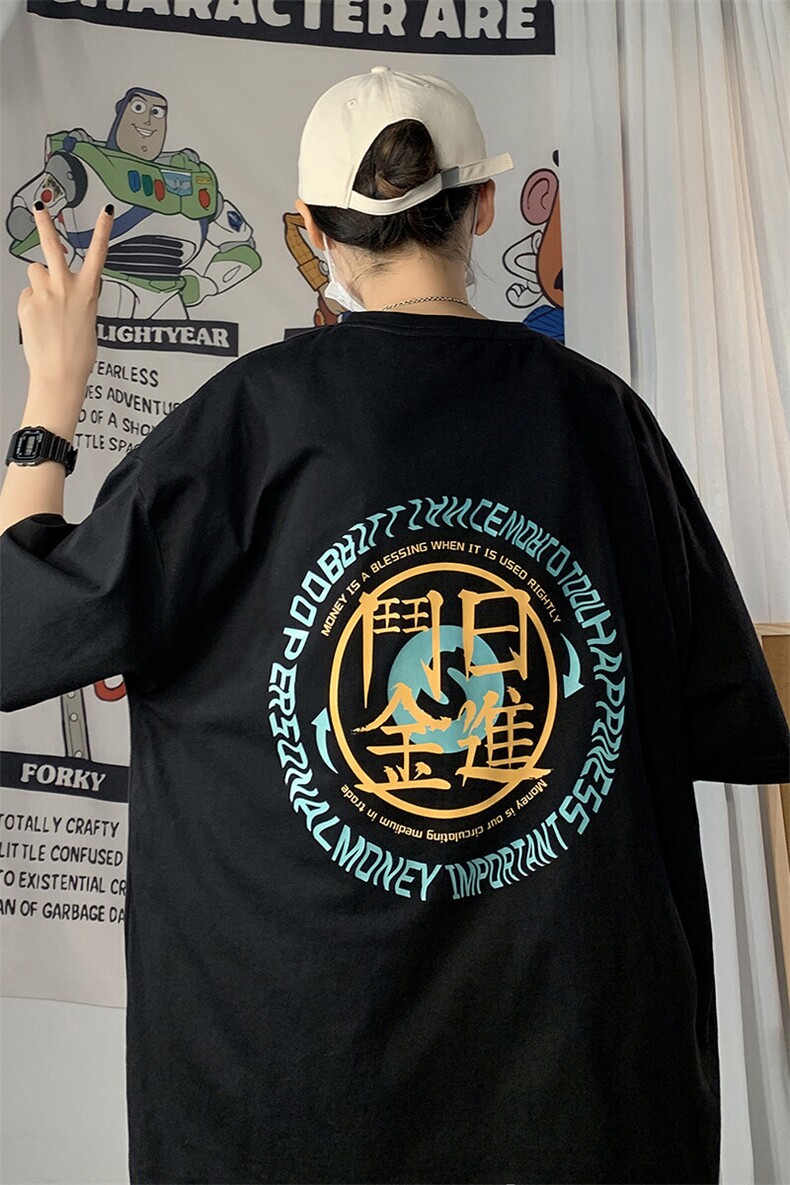 1图案已注册港风情侣潮大码M-5XL风短袖T恤男796F25控39,男装T恤,星座226-2