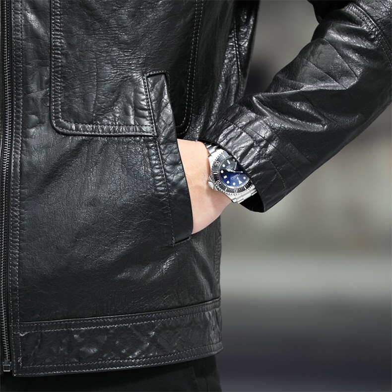 F28058海宁2023冬季新款男式皮衣男头层油蜡牛皮皮衣P680，男装皮衣，电商B360