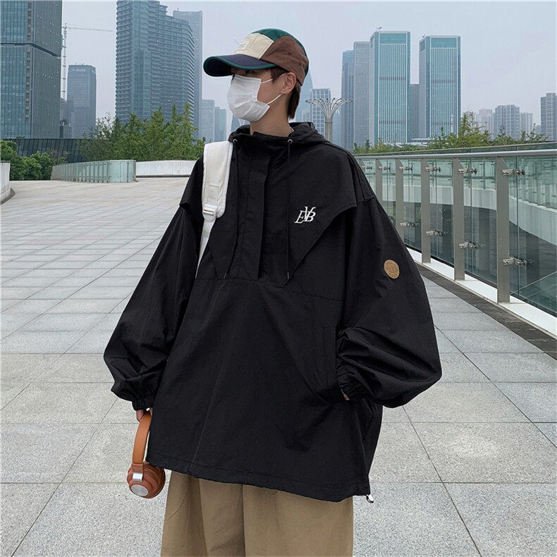 日系cityboy情侣冲锋衣夹克男秋季潮牌小众连帽外套JK08719-P50,男装夹克,星座308B-1