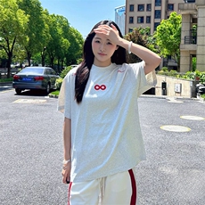 万针全刺绣解构设计260克重磅双纱纯棉高品质美式高街短袖T恤特35，男装T恤，电商A486