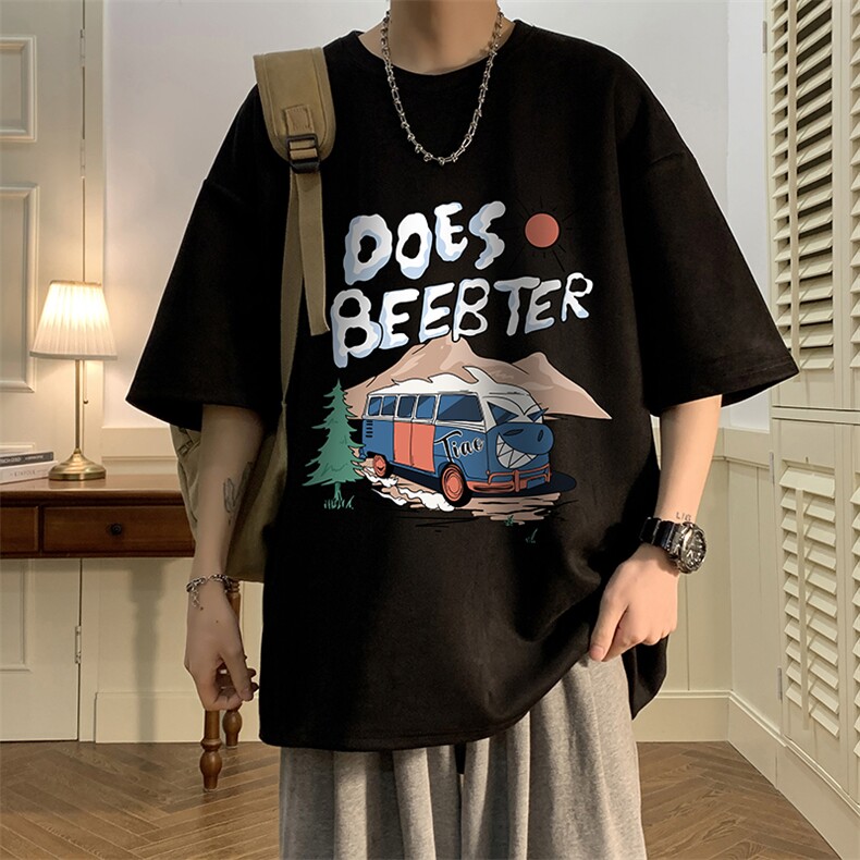 麂皮绒短袖t恤男大码半袖男 JD82269-P25图片