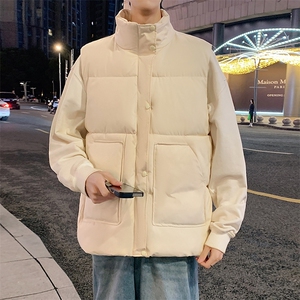 男士立领棉马甲冬季加厚纯色棉背心休闲外套潮流A266-WMJ621-P45图片