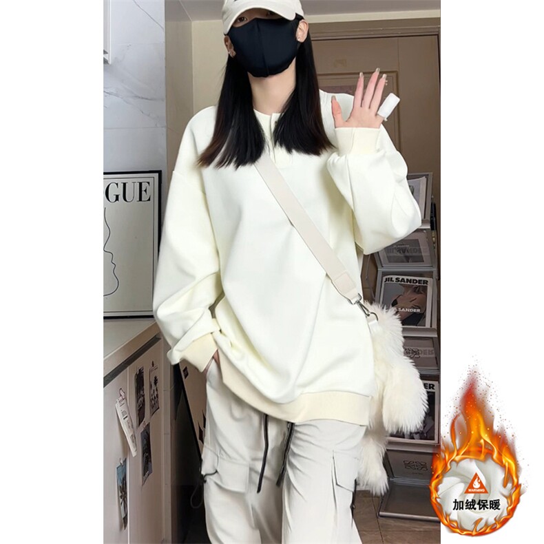 重磅320克亨利领宽松休闲卫衣男W4647JR（加绒）特P42/W4647特P35,男装卫衣,电商A007