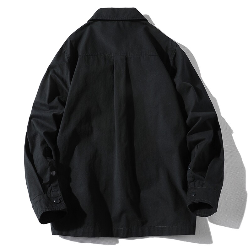秋季工装衬衫夹克男潮牌多口袋水洗长袖衬衫EL-2510-P65,男装夹克,电商B306