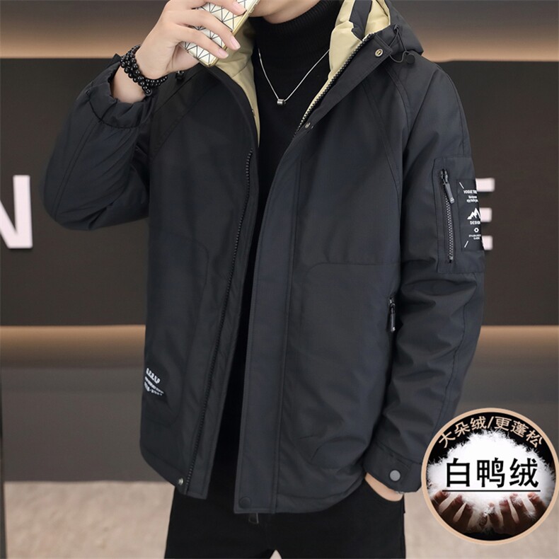 冬季新款白鸭绒户外防寒保暖羽绒服工装连帽外套上衣1811P170图片