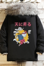MM48012-P130冬季大毛领衣男士大码加厚袄男服砖墙，男装棉衣，电商A040A